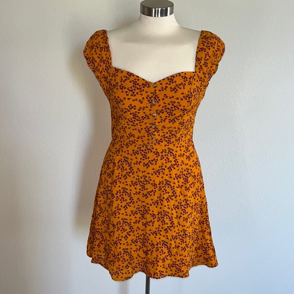 Ten Sixty Sherman Orange Mini Dress (Size S) - Picture 1 of 15